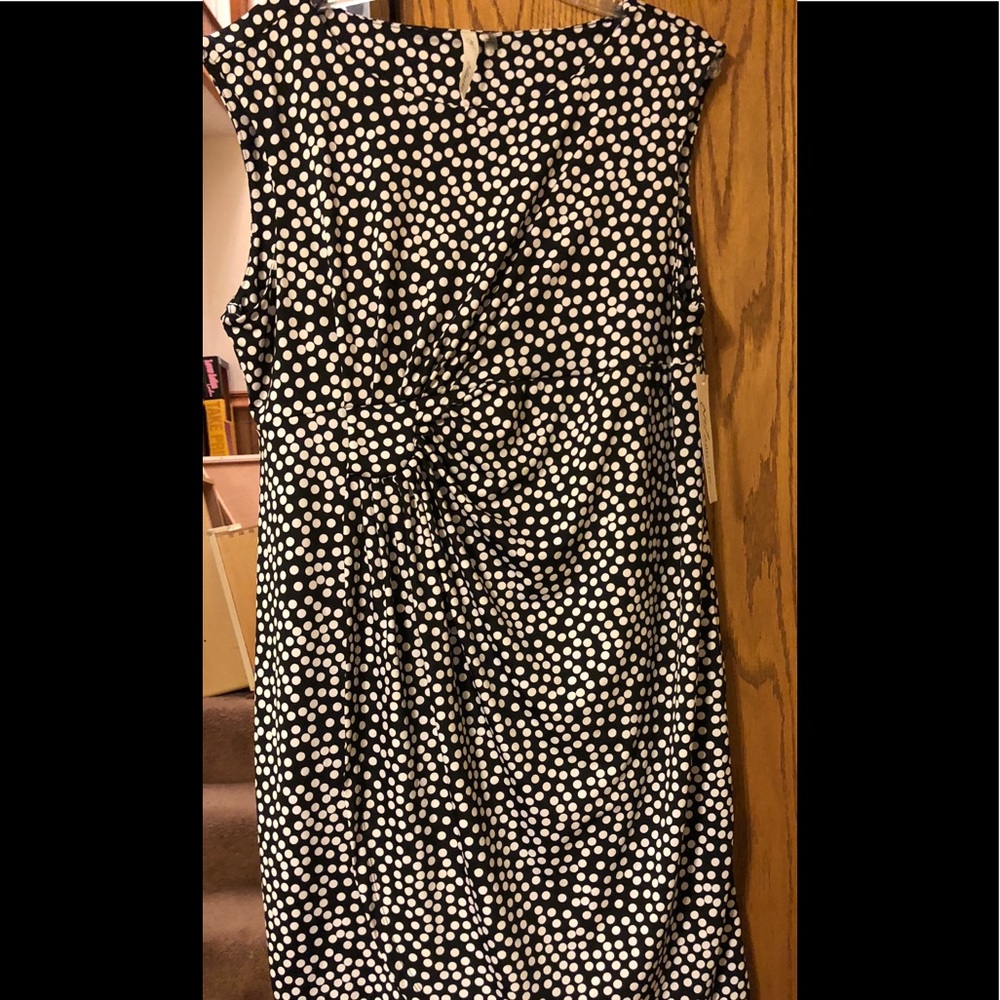NY Collection Dress white polka dot